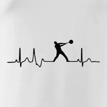 EKG hod kladivem muž