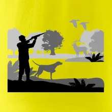 Lovec a ohař v lese