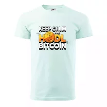 3D nápis Keep Calm and HODL Bitcoin