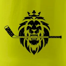 Lev s hokejkou v tlamě