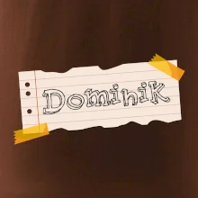 Papírek se jmenovkou - vlastní jméno