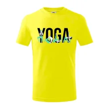 Yoga nápis barevný