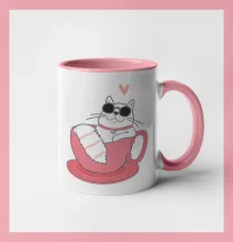 Hustá kočka v hrníčku