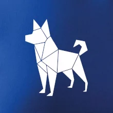 Origami pes z boku