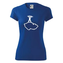 Mapa ČR - cyklista na prsou