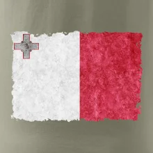 Vlajka Malta okousaná