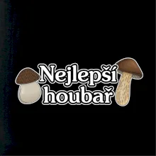 Nejlepší houbař - nápis s houbama