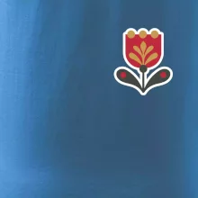 Folklor na prsu tulipán