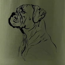 Boxer černá kresba