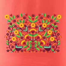 Folklor - barevně kvetiny obdélník