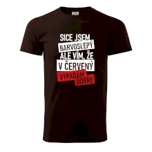 Sice jsem barvoslepý, ale vím, že v červené vypadám dobře