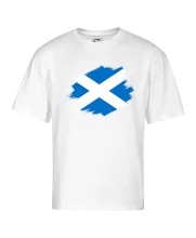 Skotská vlajka kreslená štetcem