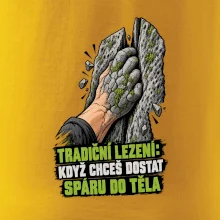 Tradiční lezení se spárou v těle