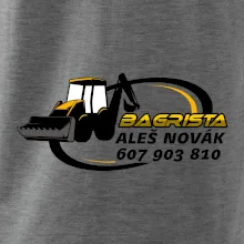 Bagrista v kruhu - vlastní nápis