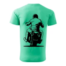 Motorkář na zádech - chopper