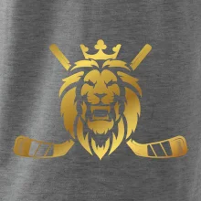 Lev s hokejkami - zlatý potisk