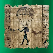 Egyptské hieroglyfy parašutista