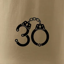 Narozeninové tričko pro policajta - pouta 30