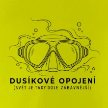 Dusíkové opojení potápěčská maska s vlnícími se linkami