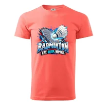 Badmintonová raketa s košíčkem eat sleep repeat