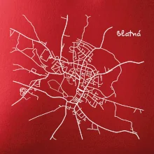 Černobílá mapa Blatná
