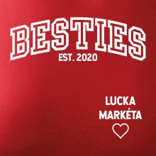 Párové mikiny - Besties (Rok a jména na rukávu)