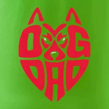 Dog dad nápis v hlavě