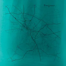 Černobílá mapa Znojmo