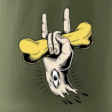 Rocková ruka kost a oko