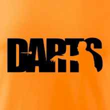 Darts - nápis se šipkařem