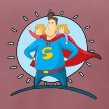Táta superman - holka a holka Táta superman - holka a holka