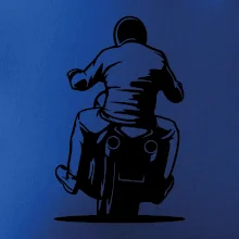 Motorkář na zádech - chopper