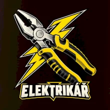 Elektrikář s bleskem a kleštěmi