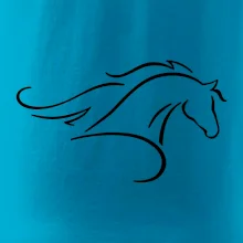 Kůň - bežící silueta hlavy