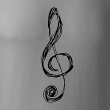 Houslový klíč kreslený