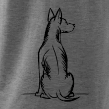 Pes kreslený zezadu