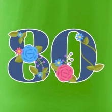 Květinové číslo kreslené - 80