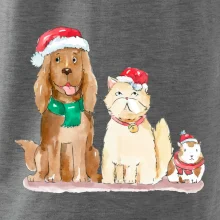 Veselé vánoce - pes, křeček a kočka