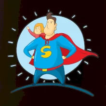 Táta superman - holka