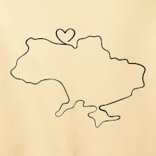 Mapa Ukrajiny - srdce