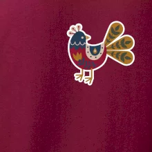 Folklor na prsu slepice