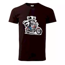 Mýval na motorce kreslený