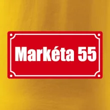 Jméno a věk - uliční cedule - červená