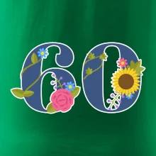 Květinové číslo kreslené - 60