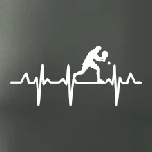 EKG stolní tenista stojící