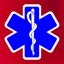 Rescue - Hvězda na prsu +  nápis na zádech