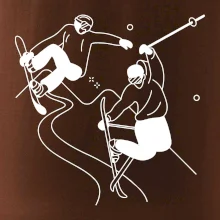 Lyžovaní - kresleny obrázek