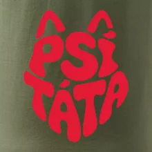 Psí táta nápis v hlavě