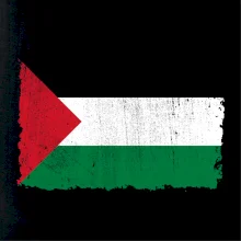 Palestina vlajka - odřená Palestina vlajka - odřená