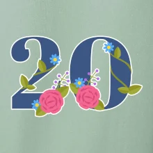 Květinové číslo kreslené - 20